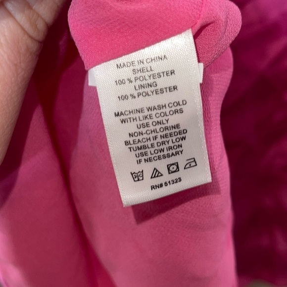 NWT 1. STATE x REVOLVE Pink Striped Mock Neck Balloon Sleeve Top Blouse Size XL - Picture 6 of 6